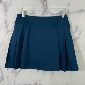 Tommy Bahama Teal Pleated Skater Skirt Womens Size M Blue.